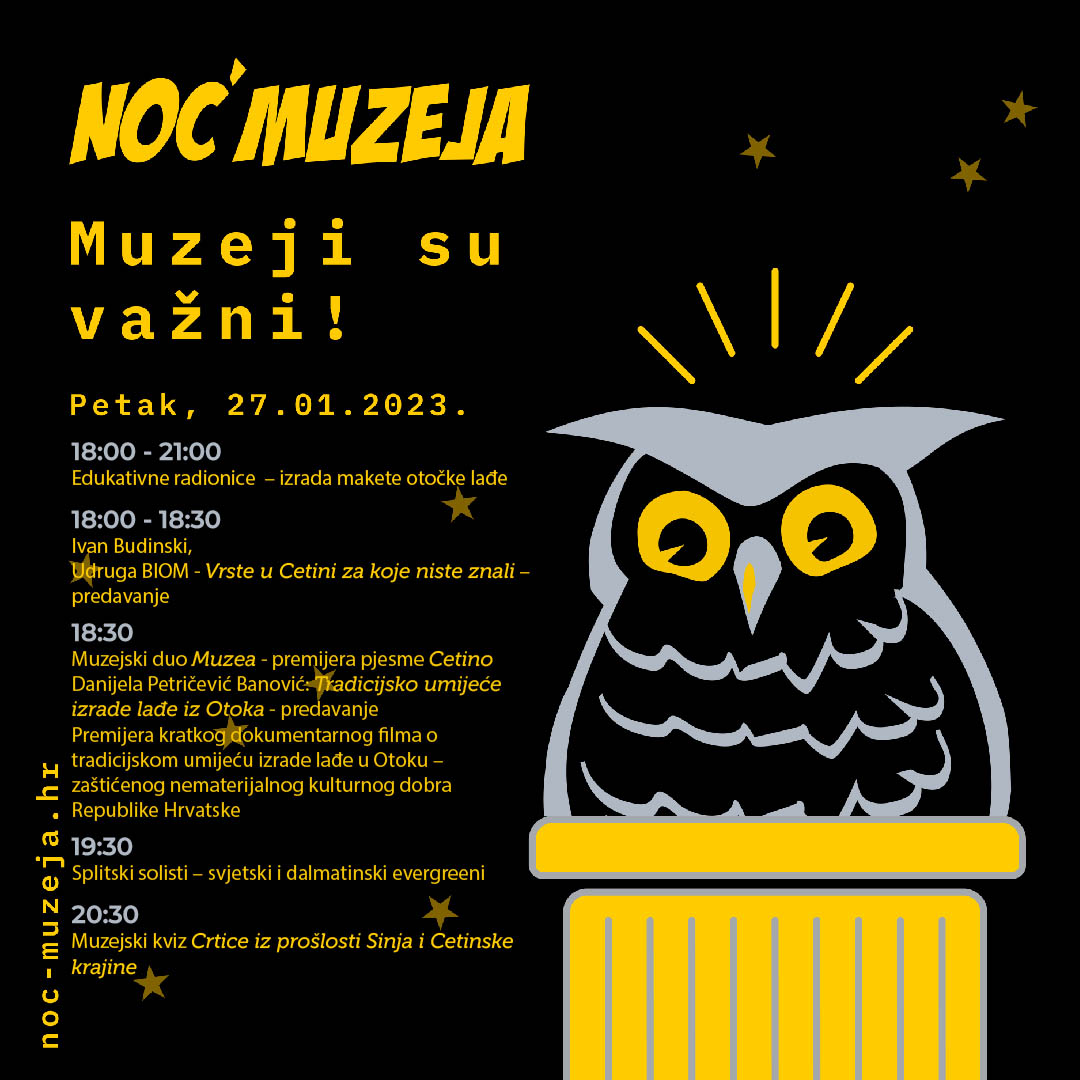 Noć muzeja 2023. - Muzeji su važni!