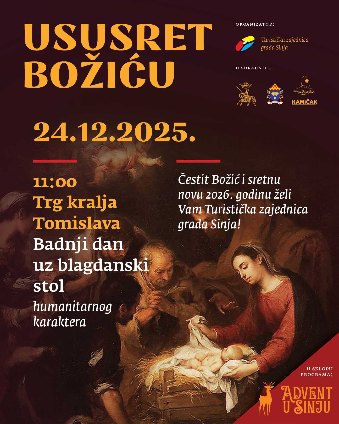 Ususret Božiću – Badnji dan uz blagdanski stol – Advent u Sinju 2025.