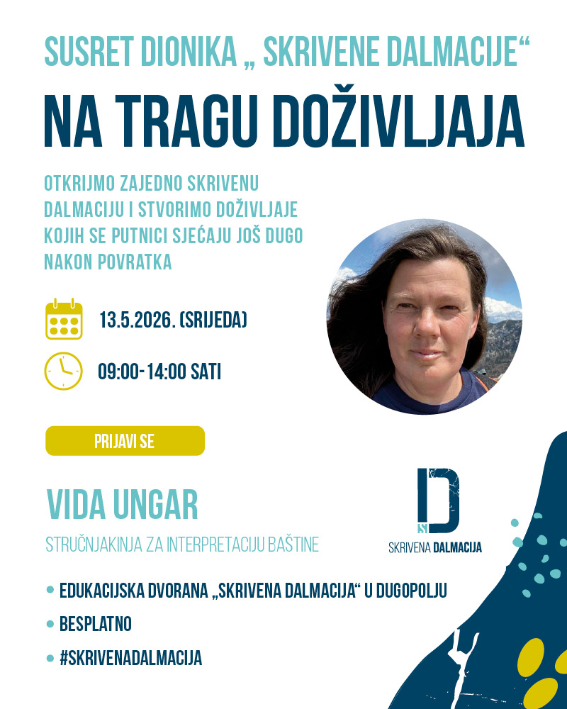 Poziv na Susret dionika Skrivene Dalmacije koji povezuje planinare, konjičke udruge i pružatelje usluga u unutrašnjosti Splitsko dalmatinske županije