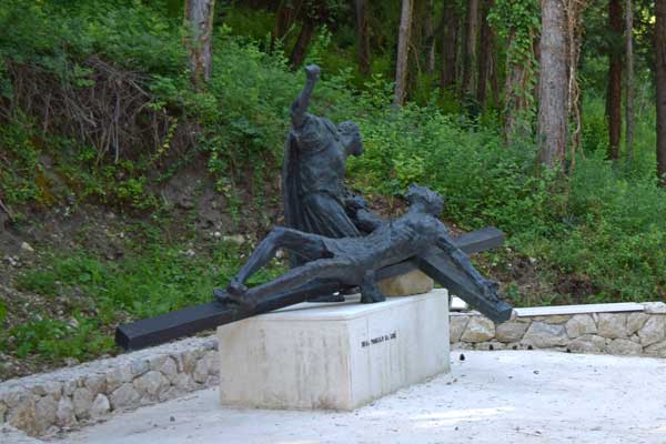 Jesus is nailed to the Cross