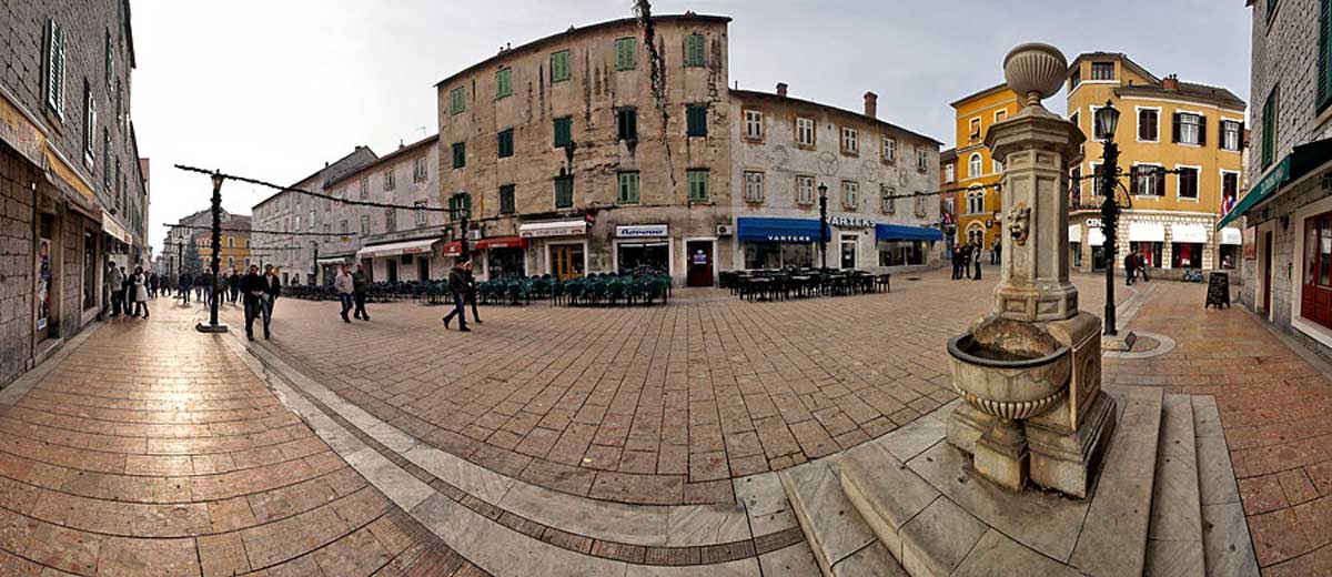 Die Fontane auf dem Marktplatz