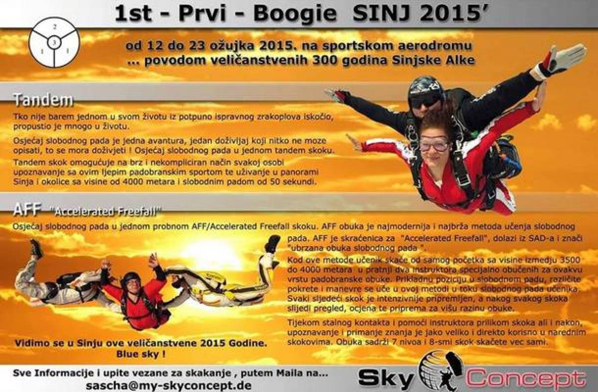 ''1st Boggie Sinj 2015'', padobransko okupljanje ''1st Boggie Sinj 2015'', padobransko okupljanje