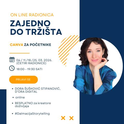 Vizuali koji prodaju turu: Besplatna online radionica izrade vizuala u Canvi za kreatore turističkih doživljaja