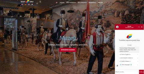 Program virtualne asistencije na mrežnim stranicama Turističke zajednice grada Sinja