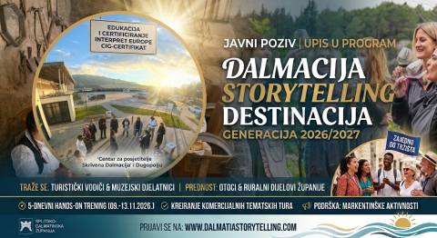 Javni poziv za novu generaciju interpretatora baštine: Postanite dio programa “Dalmacija storytelling destinacija” (2026. – 2027.)