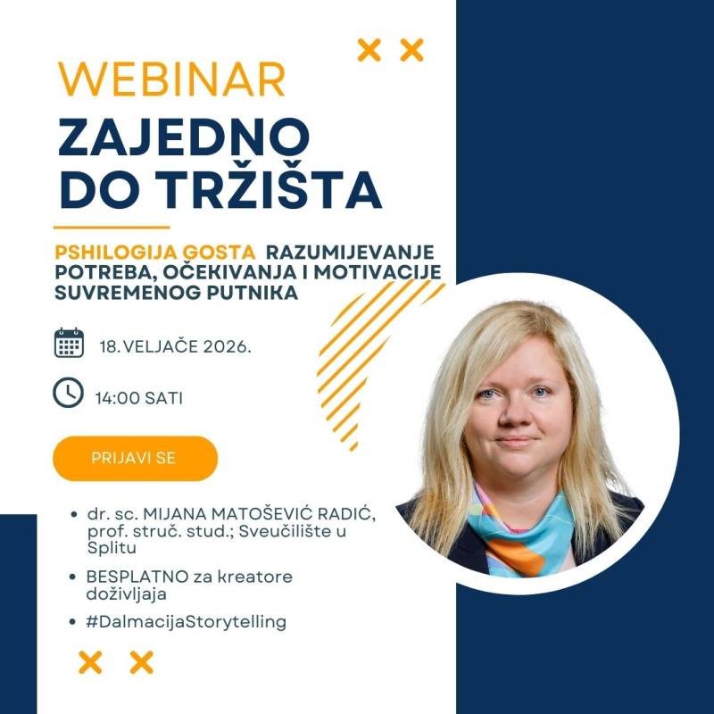 Besplatni webinar: Psihologija gosta - što ga motivira da dođe i što očekuje na destinaciji?