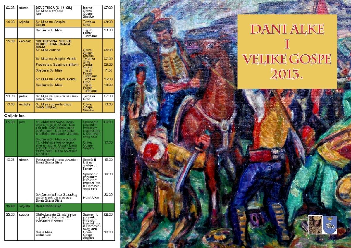 Program &quot;Dani Alke i Velike Gospe 2013.&quot;