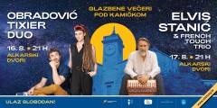 Čarobne Glazbene večeri pod Kamičkom uz „Obradović-Tixier Duo“ – 16. kolovoza i „French touch trio“ – 17. kolovoza 2025. u 21 sat, Alkarski dvori